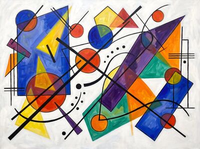 Construction Site Abstract Canvas Painting