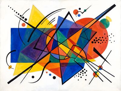 Intersecting Planes Abstract Canvas Wall Art