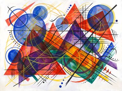 Polyphonic Texture Abstract Canvas Painting