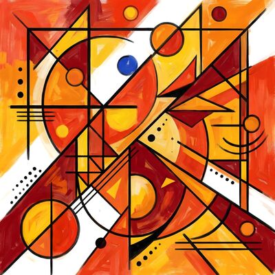 Warm Chord Abstract Canvas Wall Art