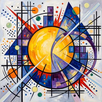 Yellow Radiance Abstract Canvas Painting