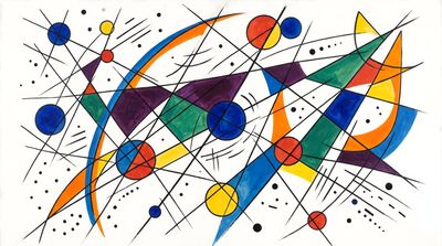 Geometric Web Abstract Canvas Wall Art