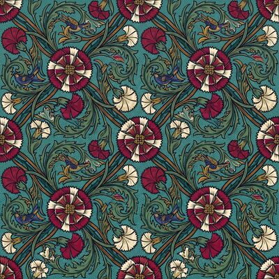William Morris Carnation Diaper Canvas Painting