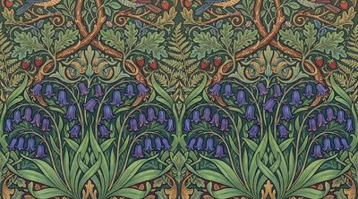 William Morris Bluebell Wood Botanical Canvas Wall Art