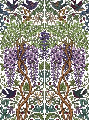 William Morris Wisteria Cascade Canvas Wall Art