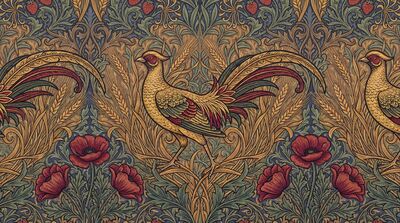 William Morris Pheasant and Wheat Nature Canvas Wall Art