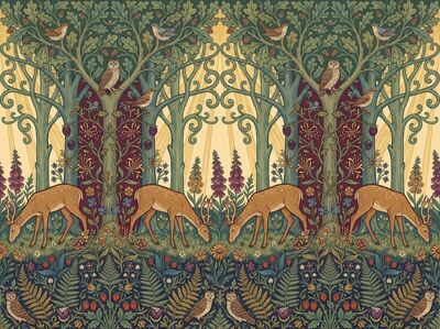 William Morris Forest Clearing Canvas Wall Art
