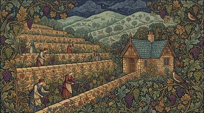 William Morris Vineyard Terrace Canvas Painting