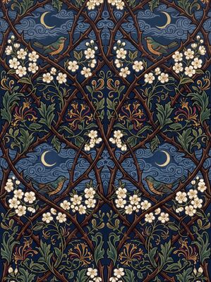 William Morris Blackthorn Winter Canvas Painting