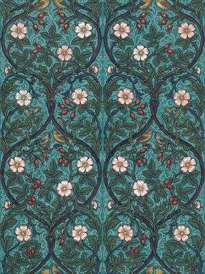 William Morris Briar Rose Hedge Canvas Wall Art