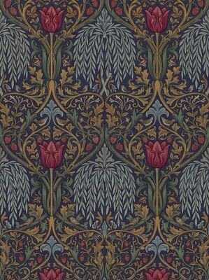 William Morris Tulip and Willow Pattern Canvas Wall Art