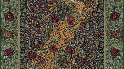 Linocut Garden Scene William Morris Canvas Wall Art