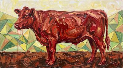 Franz Marc Red Cow Power Center Canvas Wall Art