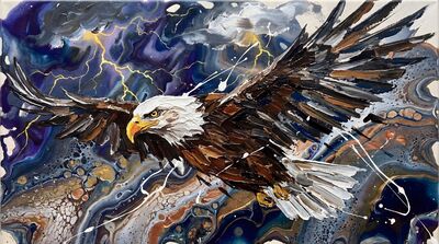 Eagle Storm Canvas Painting