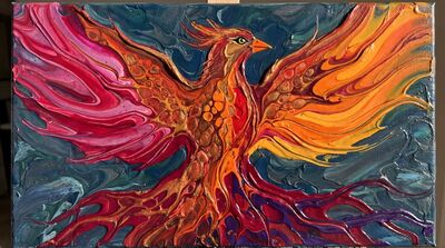 Phoenix Bird Canvas Painting