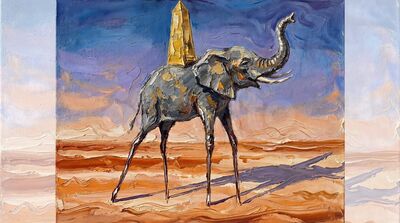 Surreal Elephant Canvas Wall Art