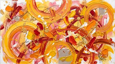 Maximalist Sunrise Explosion Canvas Painting
