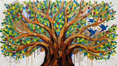 Spreading Tree Canopy Canvas Painting