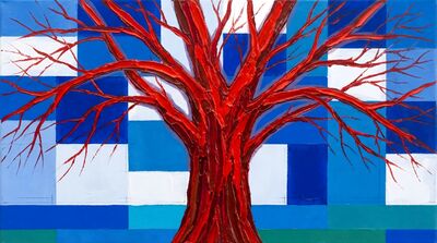 Red Tree Canvas Painting