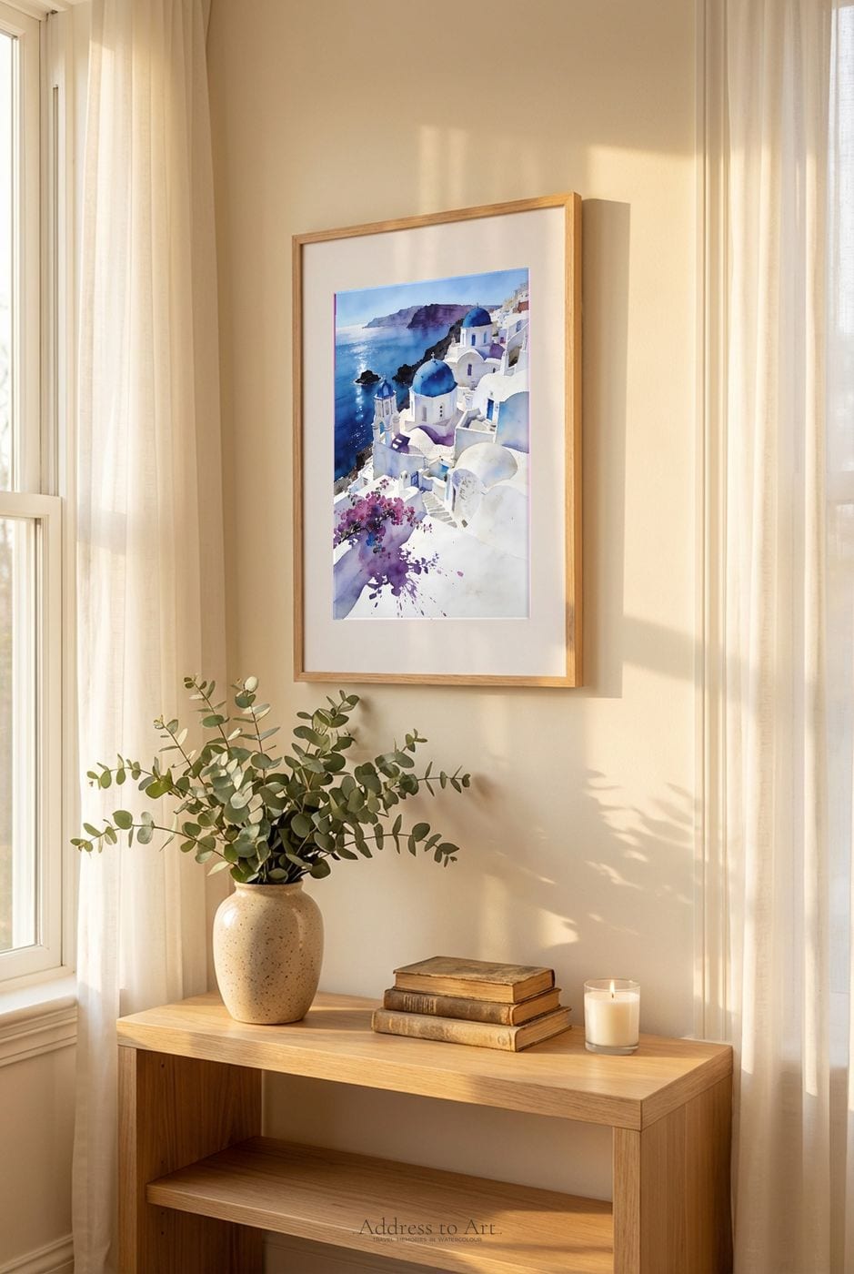 Bedroom finished with wall art