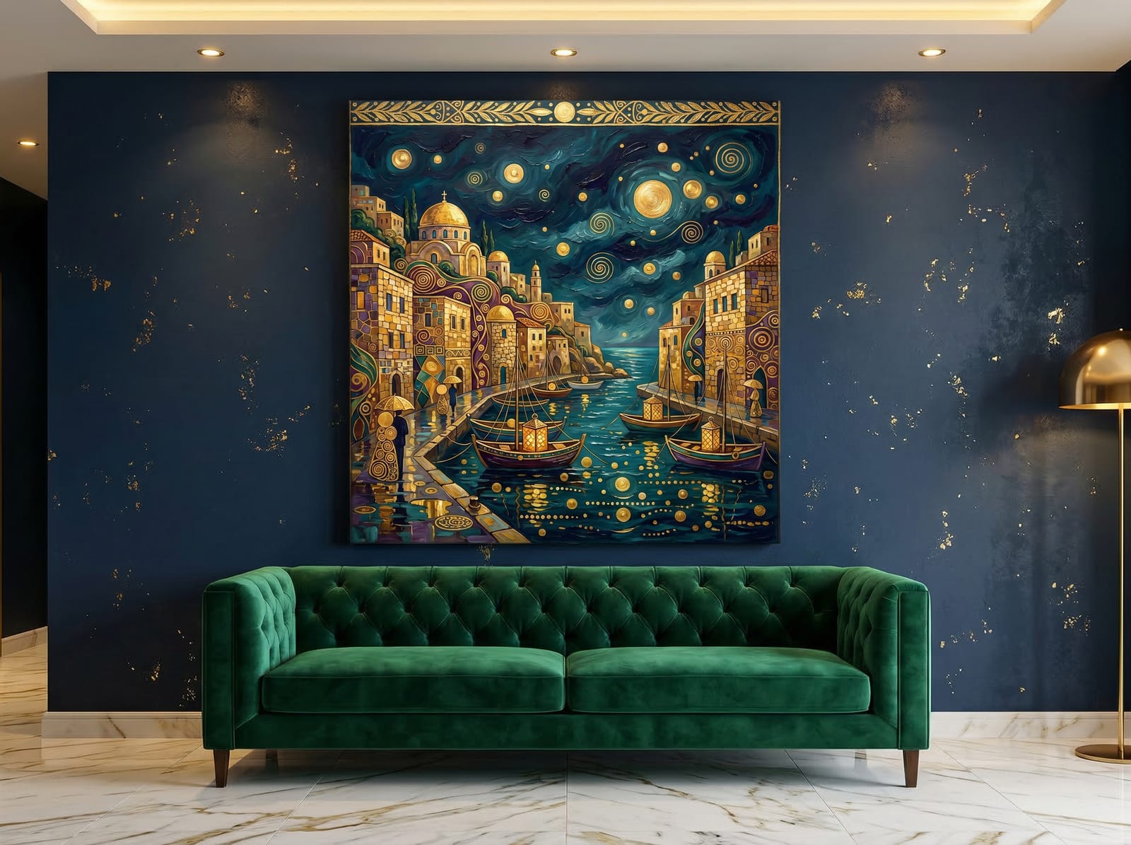 Dining room finished with wall art